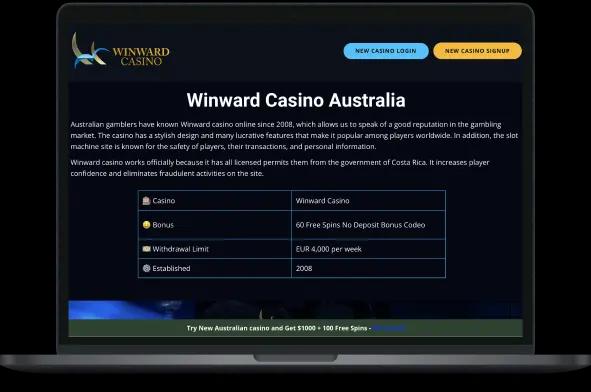 Winward Casino Desktop